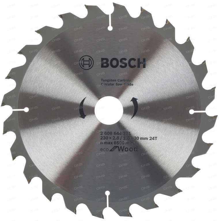 Диск пильный Bosch, дерево, зубьев - 24 шт, 230 мм x 30 мм