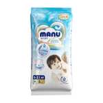 Подгузники MANU M, 6-11 кг, 30 шт. + платочки бумажные BabyGo, 2 слоя, 10 уп. по 10 шт.