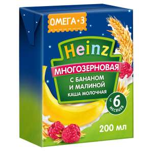 3=2 Heinz каша молочная готовая питьевая 200мл х 3 шт (19₽ за 1 шт) на Tmall