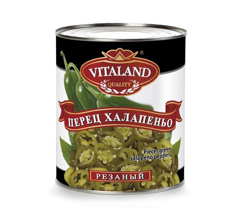 Перец Vitaland Халапеньо резаный зеленый, 3 л (при покупке в ТЦ)