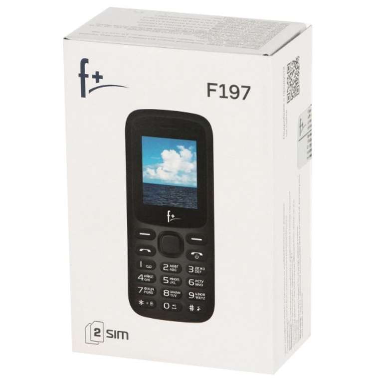Мобильный телефон F+ F197 Black (с бонусами 344₽)