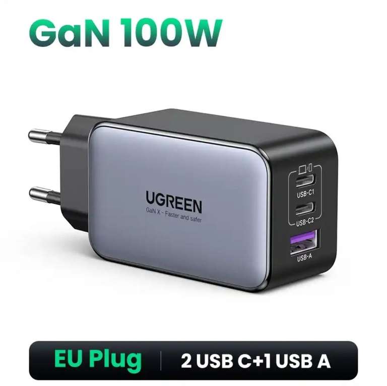 Зарядное устройство Ugreen X756 Mini GaN, 100w