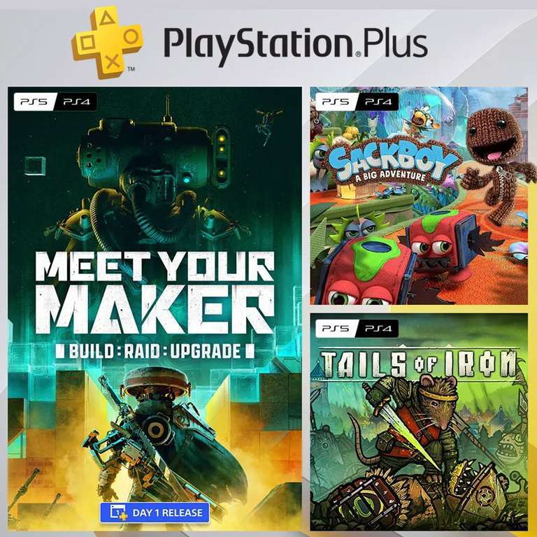 [PS4, PS5] PS Plus "Sackboy: A Big Adventure Tails of Iron Meet Your Maker" - апрельская раздача PS4, PS5