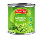 Зелёный горошек молодой Green Ray 425 мл (+ кукуруза 425 мл по такой же цене в описании)