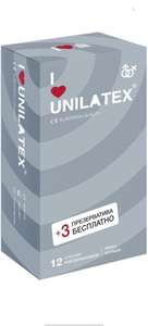 Презервативы Unilatex Ribbed, 12 шт. + 3 шт. в подарок (с Озон картой)