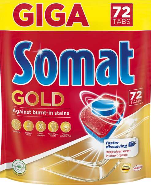 Таблетки для посудомоечной машины Somat gold 72 шт. (локально)