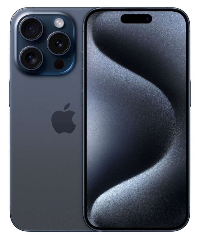 Смартфон Apple iPhone 15 Pro 256 ГБ, Dual nano SIM, синий титан (из-за рубежа)