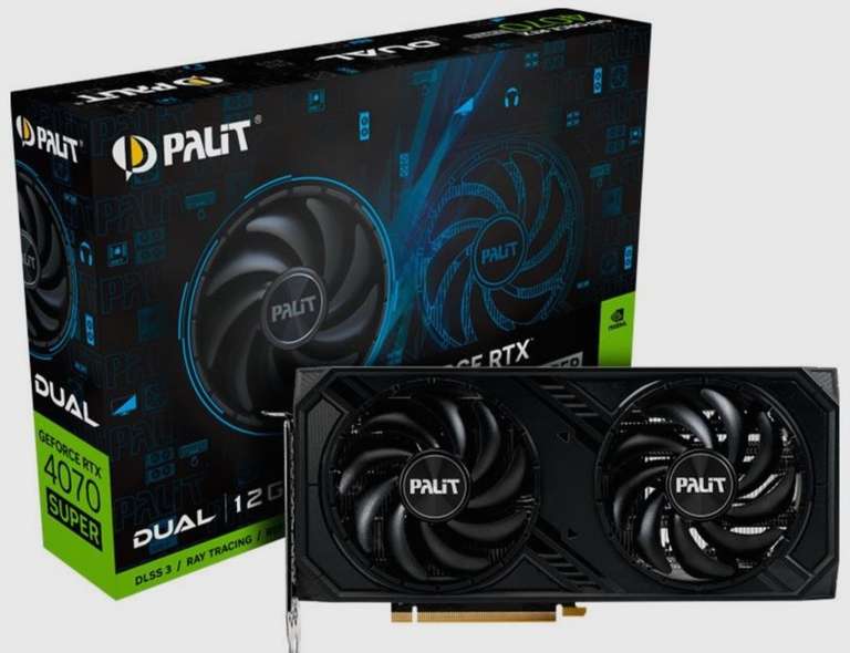 Видеокарта GeForce RTX4070 Super Palit DUAL 12GB (с Озон картой)