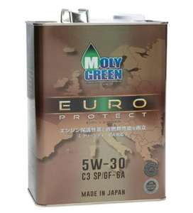 Моторное масло MolyGreen Euro protect 5W-30 C3/GF-6A,4 л Япония
