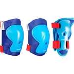 Комплект защиты 3x2 для роликов (скейта, самоката, велосипеда и т.д.) для детей синий/черный/розовый/трехцветный PLAY OXELO Х DECATHLON
