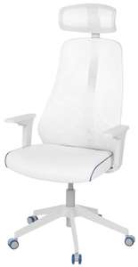 Компьютерное кресло ИКЕА Матчспел игровое, цвет: бумстад белый