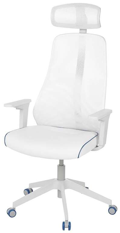 Компьютерное кресло ИКЕА Матчспел игровое, цвет: бумстад белый