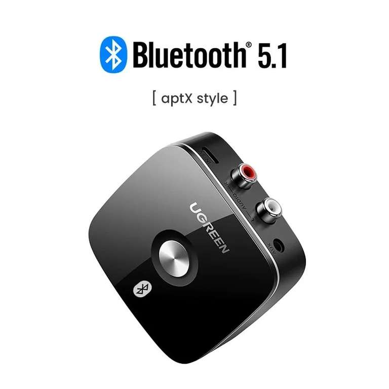 Bluetooth-ресивер Ugreen 40759 (AptX HD, Bluetooth 5.1, RCA, AUX)