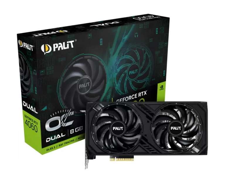 Видеокарта Palit GeForce RTX 4060 DUAL OC (NE64060T19P1-1070D)