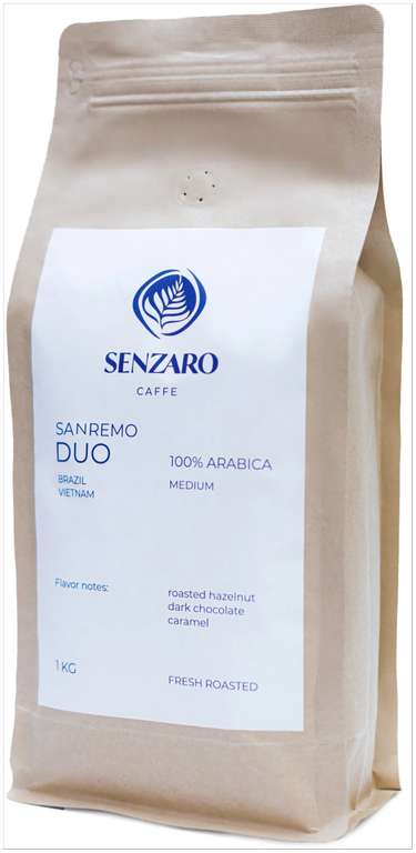 Кофе в зернах Senzaro Sanremo Duo, 500 г