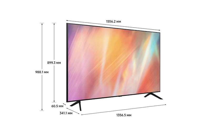 Телевизор Samsung UE58AU7500U, 58" (147 см), UHD 4K, Smart TV