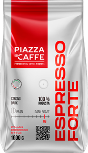 Кофе в зернах Piazza del Caffe Espresso Forte промышленная упаковка, 1 кг