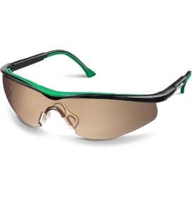 Коричневые, химическистойкие, стекло-моноблок очки KRAFTOOL 110319