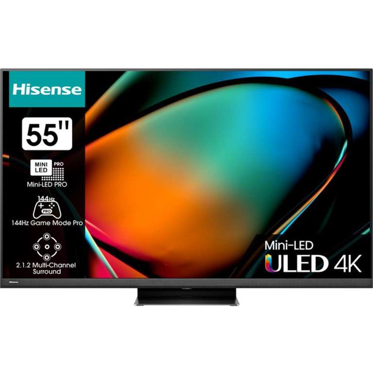 Телевизор Hisense 55U8KQ, 55"(139 см), UHD 4K Smart TV