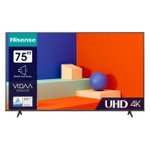 Телевизор HISENSE 75A6K, 75" (190 см), UHD 4K, Smart TV + 34153 бонуса