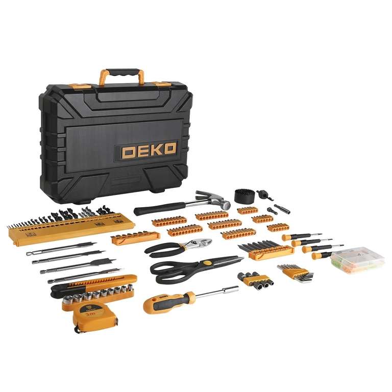 Набор инструмента и оснастки в чемодане DEKO DKMT200 065-0743 (200 предметов, кейс)