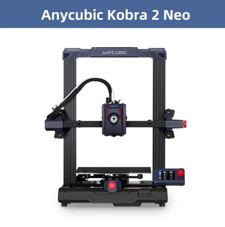 3D-принтер ANYCUBIC Kobra 2 Neo FDM, максимальная скорость печати 250 мм/с, автоматическое выравнивание