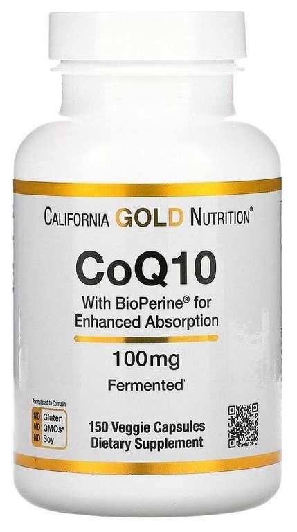 California Gold Nutrition CoQ10 with BioPerine капс., 100 мг, 150 г, 150 шт