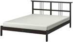 Кровать ИКЕА РИКЕНЕ, размер спального места (ДхШ): 200х160 см, цвет: черно-коричневый