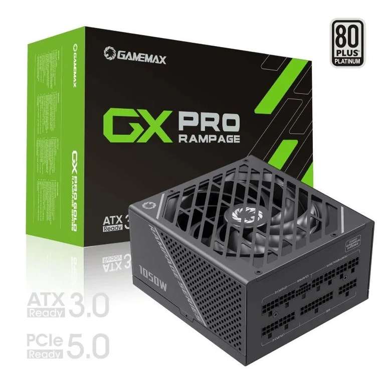 Блок питания GAMEMAX GX-1050 PRO, 1050W (80 PLUS Platinum, ATX 3.0), по Ozon карте