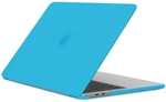 Чехол-накладка для MacBook Pro 16" 2020, ярко-голубой, soft-touch