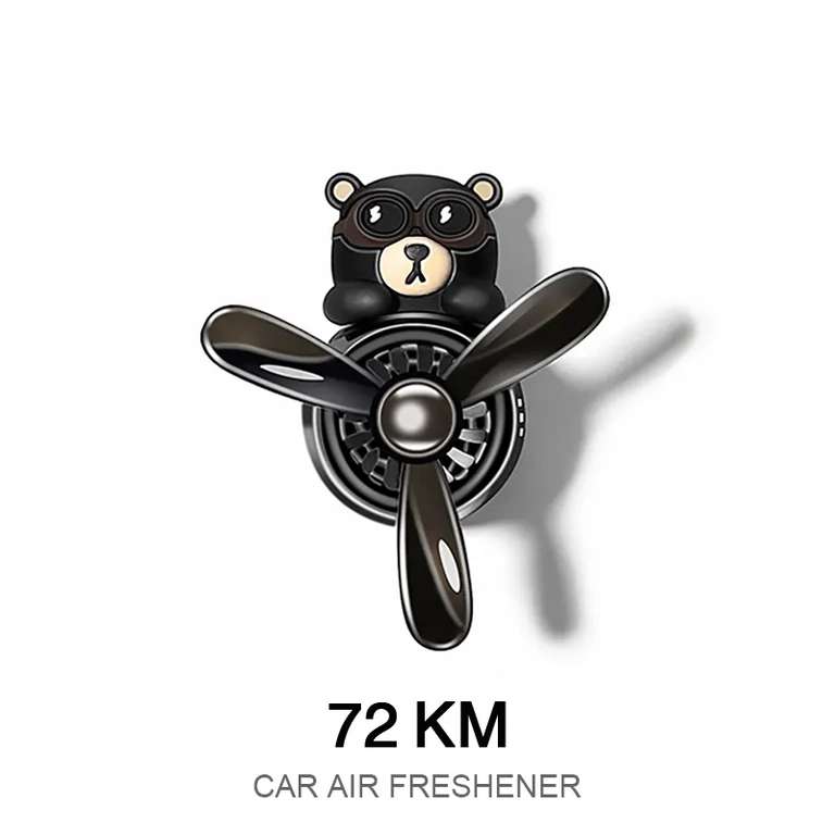 Ароматизатор автомобильный с вращающимся пропеллером 72 км (медведь, утка и другие)