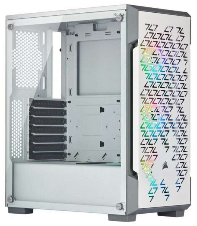 Компьютерный корпус Corsair iCUE 220T RGB Airflow белый (CC-9011174-WW)