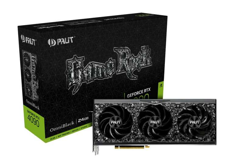 Видеокарта Palit GeForce RTX 4090 24 ГБ NED4090019SB-1020Q GameRock OmniBlack (цена с Ozon картой)