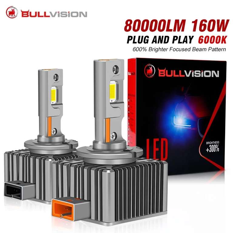 Светодиодные лампы / фары Bullvision D1S 80000LM Canbus