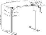 Подстолье Cactus CS-MDF-WT ( высота от 70 до 118 см )