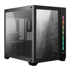 Корпус для ПК Ginzzu V300 (mATX куб, закаленное стекло, RGB) с Ozon картой