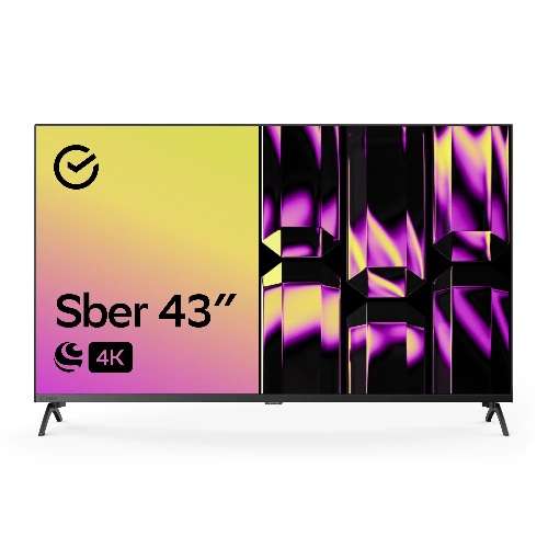 Телевизор Sber SDX-43U4123B, 43"(109 см), UHD 4K Smart TV + возврат до 11755 бонусов