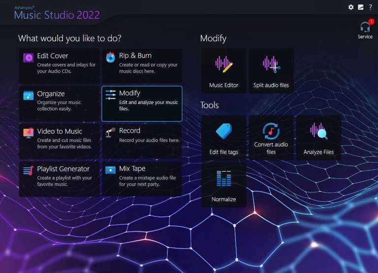 Ashampoo Music Studio 2022 (программа для редактирования, конвертирования и записи музыки и звука)