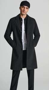Мужское пальто из материала с добавлением шерсти