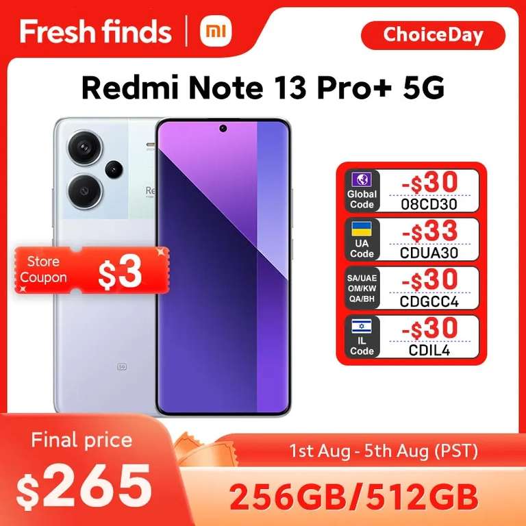 Смартфон Xiaomi Redmi Note 13 Pro +, 12/512ГБ, global