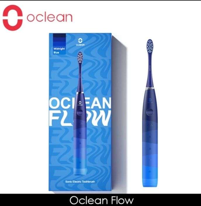 Электрическая зубная щетка Oclean Flow Sonic, водонепроницаемая умная зубная щетка IPX7, быстрая зарядка, три режима чистки
