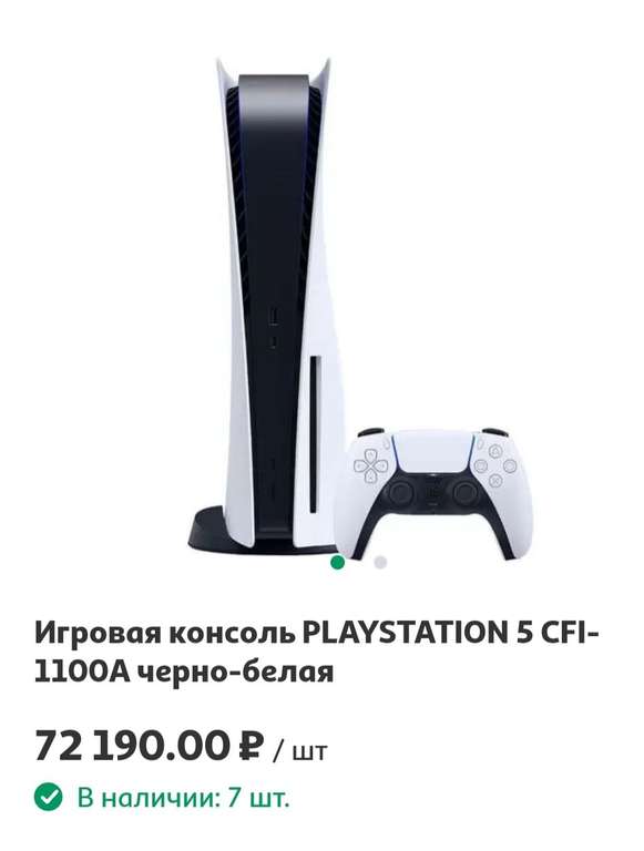 [Москва] Игровая консоль PLAYSTATION 5 CFI-1100A черно-белая