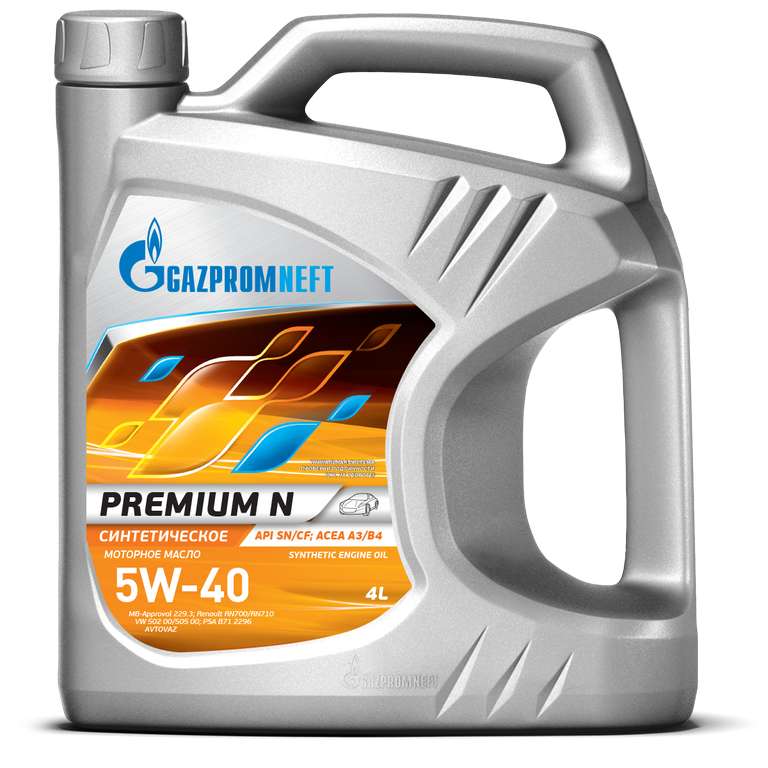 Моторное масло Газпромнефть Premium N 5W-40, синтетическое, 4 л