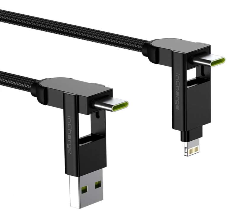 Кабель Rolling Square inCharge X Max USB/USB Type-C - USB Type-C/Lightning/microUSB (1.5м, 100 Вт)