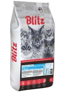 Blitz сухой корм для кошек с курицей 10 кг