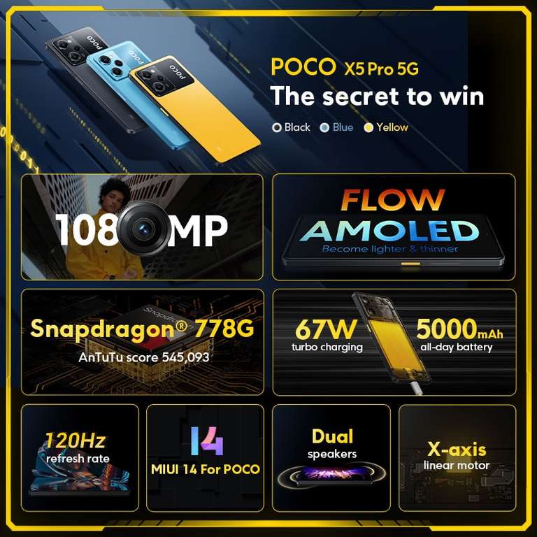 Смартфон POCO X5 Pro 5G, глобальная версия, 6/128 ГБ