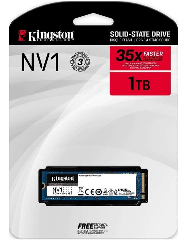 Твердотельный накопитель SSD Kingston NV1 1 ТБ M.2 SNVS/1000G