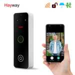Видеодомофон Hayway, беспроводной Wi-Fi дверной звонок с камерой, водонепроницаемость IP65, разблокировка по отпечатку пальца