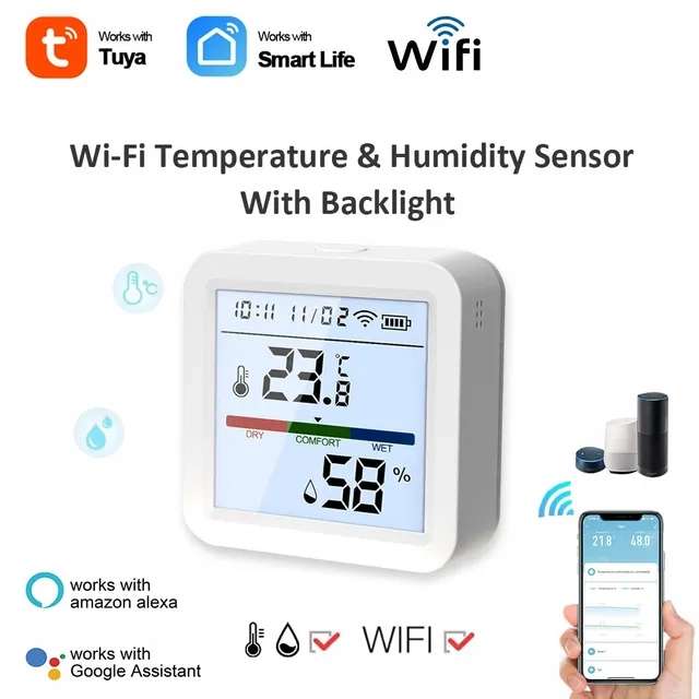 Датчик температуры и влажности Tuya TH05 с Wi-Fi