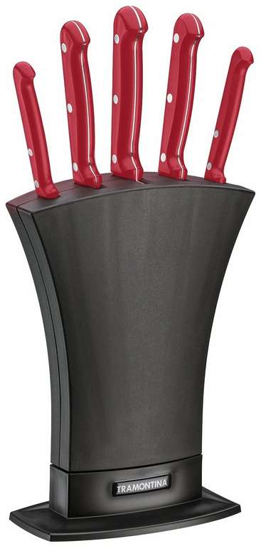Набор ножей Tramontina Ultracorte Red Edition на подставке, 5 ножей (23899/765)